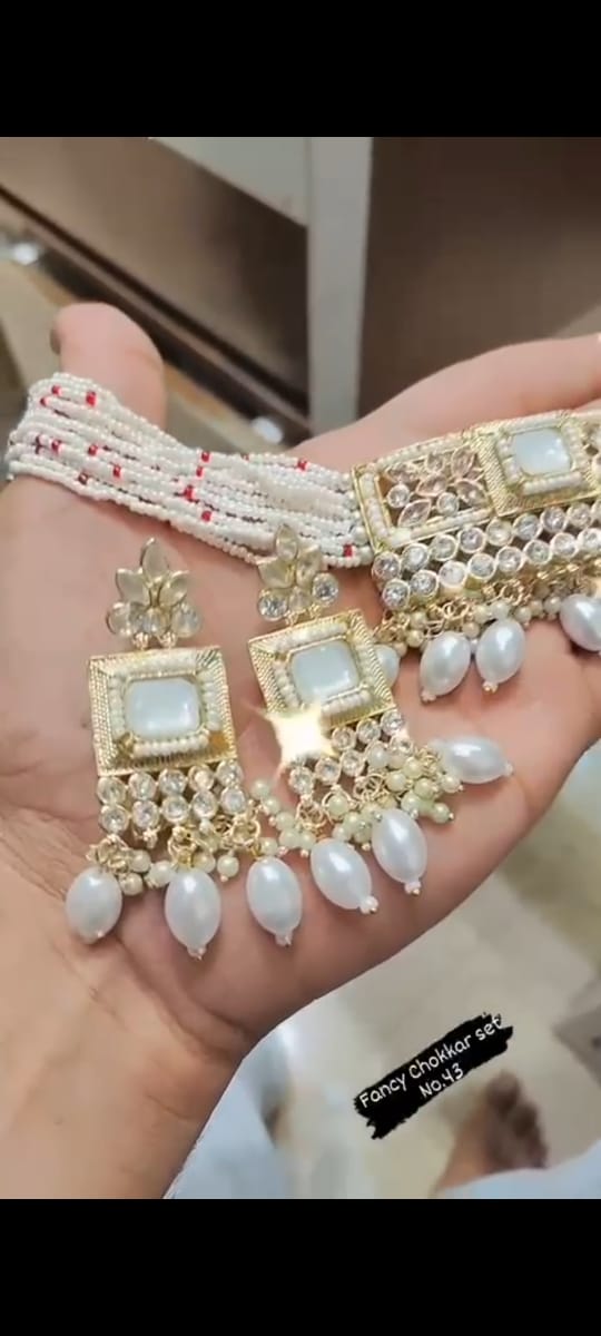 Kundan Work Necklace Set Choker Catalog

